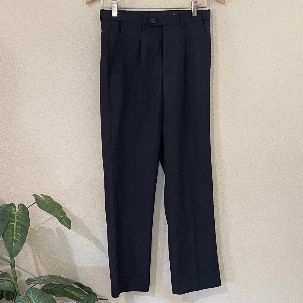 Bocaccio Uomo Dress Suit Pants Slacks Chinos Trousers Black Boys Size 14